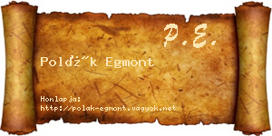 Polák Egmont névjegykártya